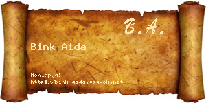 Bink Aida névjegykártya